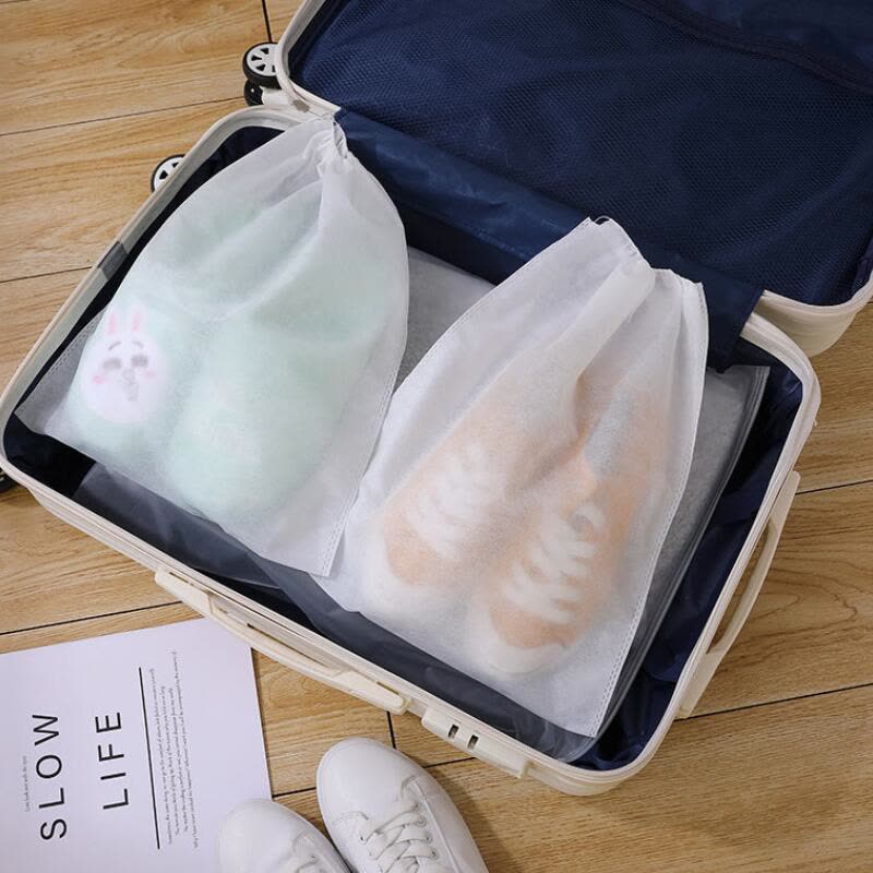 家柏饰(CORATED)旅行便携式鞋袋收纳袋透明简约装鞋子布套子束口袋防尘鞋包图片