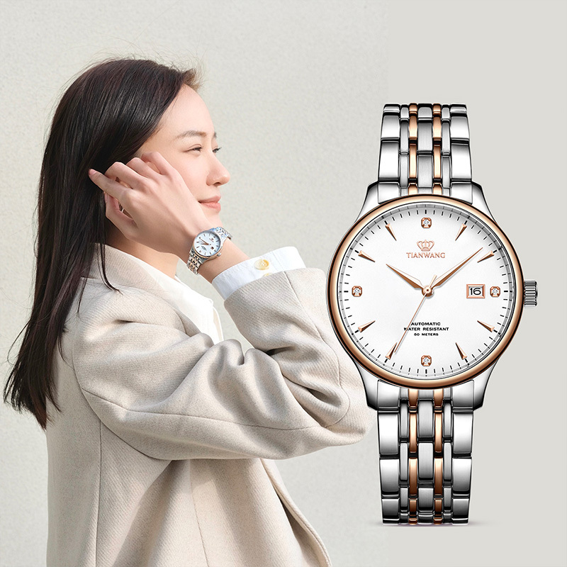 支持后盖定制刻字服务天王手表女经典防水自动机械表时尚休闲女士手表