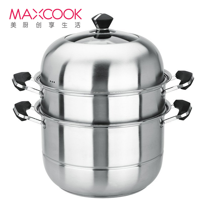 美厨(maxcook)二层蒸锅 不锈钢复底32厘米 雅厨系列 锅具MCGJ-YC032