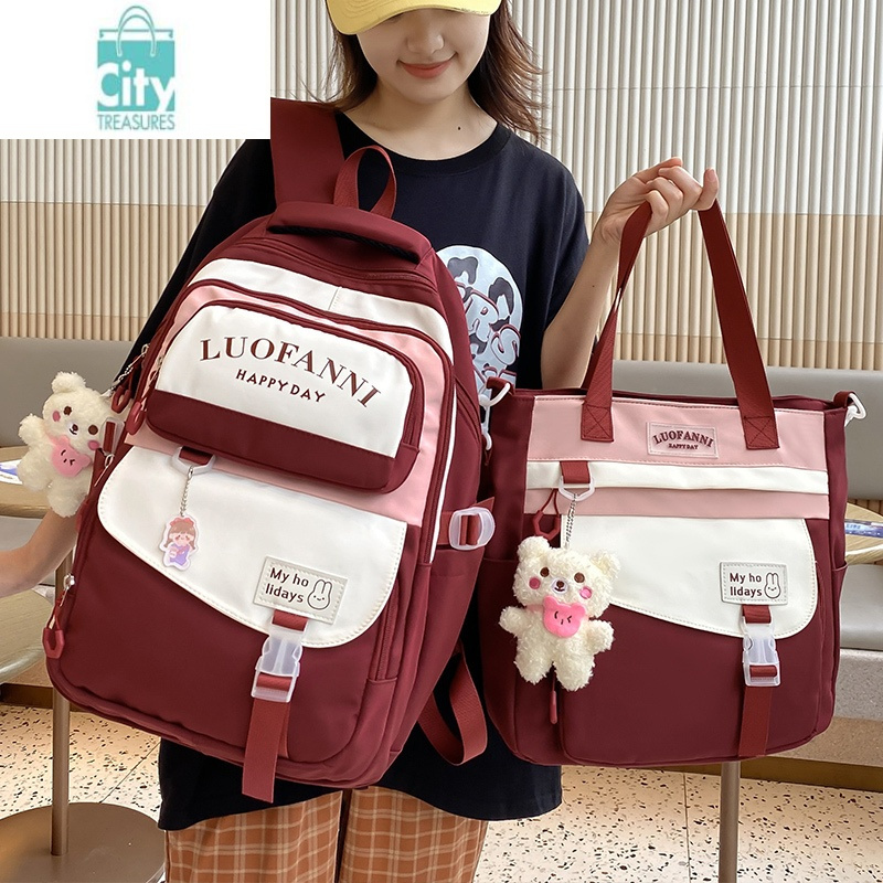 bangdou大容量书包女韩版高中大学生背包初中生可爱减负轻便小学生