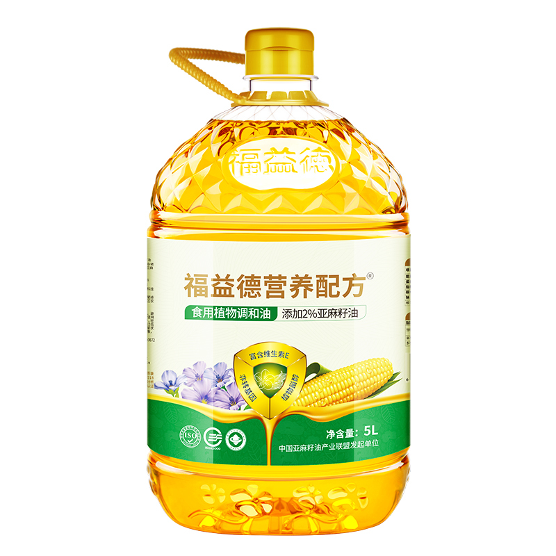 WT福益德玉米亚麻籽营养配方油5L高清大图