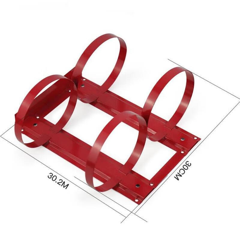 援邦灭火器双挂架材质尺寸30x30.2cm 铁皮使用规格可放置干粉灭火器5KG2具高清大图