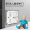 松下开关插座致璟系列金属面板超薄无边框大板开关五孔二三极插座16A空调一开双控三联单控网络USB星耀黑WYS622B