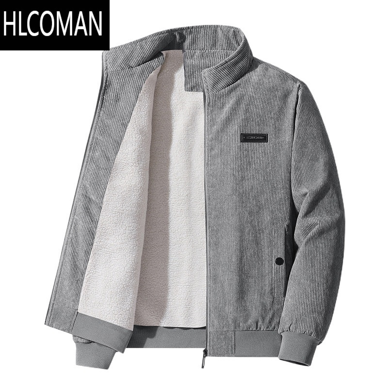 hlcoman冬季棉服男外套潮流加绒加厚p暖棉衣男士休闲冬装立领工装夹克