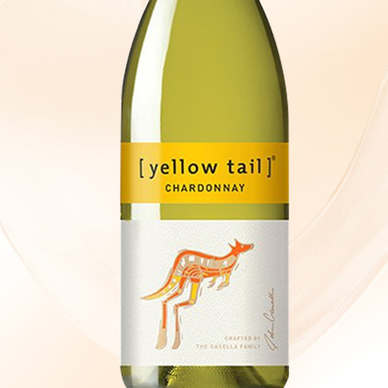 黄尾袋鼠(Yellow Tail)霞多丽白葡萄酒 澳大利亚进口葡萄酒 750ml 澳大利亚进口