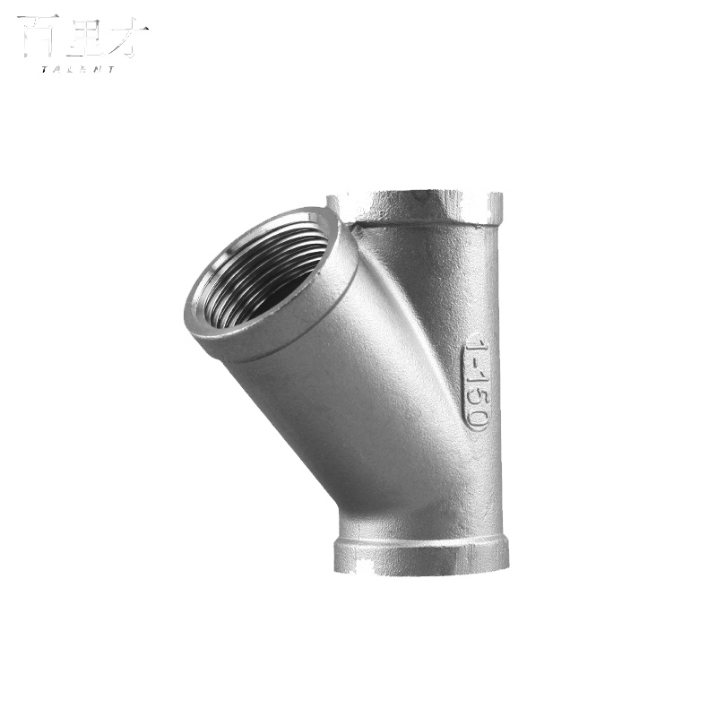 百里才 不锈钢45度斜三通 DN25 个高清大图