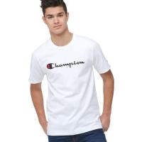Champion 冠军 男女同款字母logo休闲圆领短袖T恤 美码偏大一码
