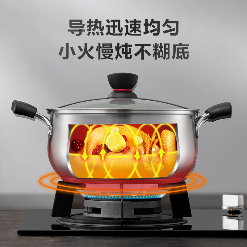 苏泊尔(SUPOR) 汤锅不锈钢 ST24H1 煮粥汤面烹饪锅具高清大图