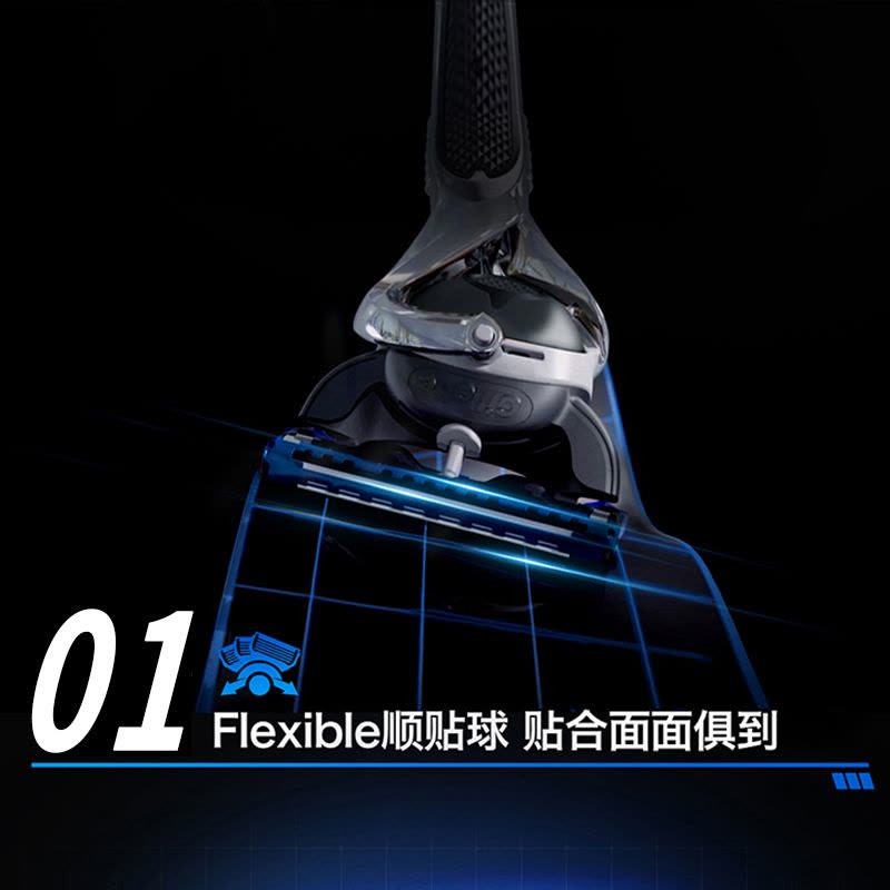 吉列锋隐致顺手动剃须刀锋速5刀片男士5层刀头刮胡刀吉利刀架1刀架4刀头+刀架托+大瓶须泡*2图片