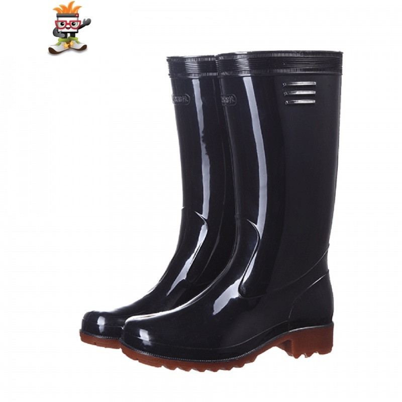 pvc水鞋男高筒耐油耐酸碱雨靴劳保胶靴水靴防水防汛雨鞋闪潮雨靴