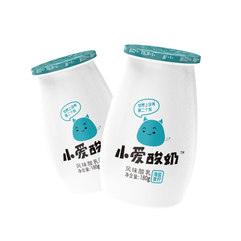 皇氏乳业小爱低温酸奶180g*12瓶鲜奶发酵海盐青柠味搭配十万大山纯牛奶儿童学生营养早餐高钙奶200ml*15盒组合