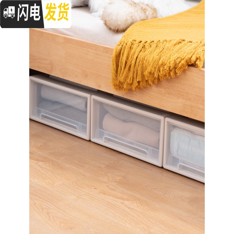 三维工匠衣服储物箱塑料收纳箱抽屉式透明衣柜收纳柜内衣收纳盒衣物整理箱高清大图