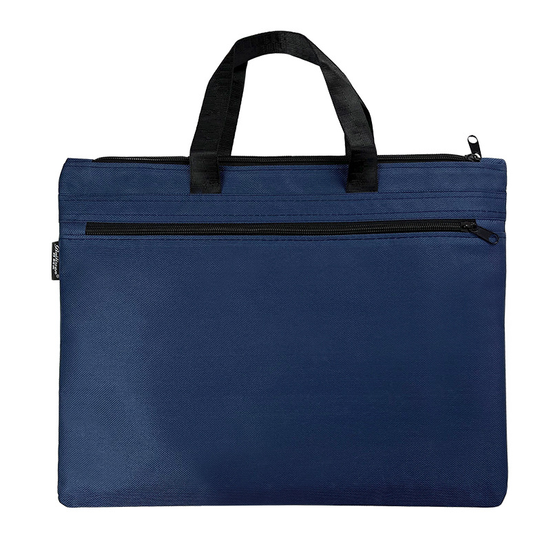 百利文(Bailiwen) H8114独立装黑色手提袋文件袋拉链式公文包手提包资料袋办公会议文件袋资料收纳袋牛津布袋高清大图