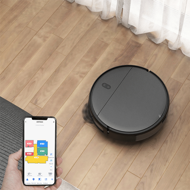 苏宁宜品智能扫地机器人扫拖一体大吸力扫拖擦智能语音声控自主回充