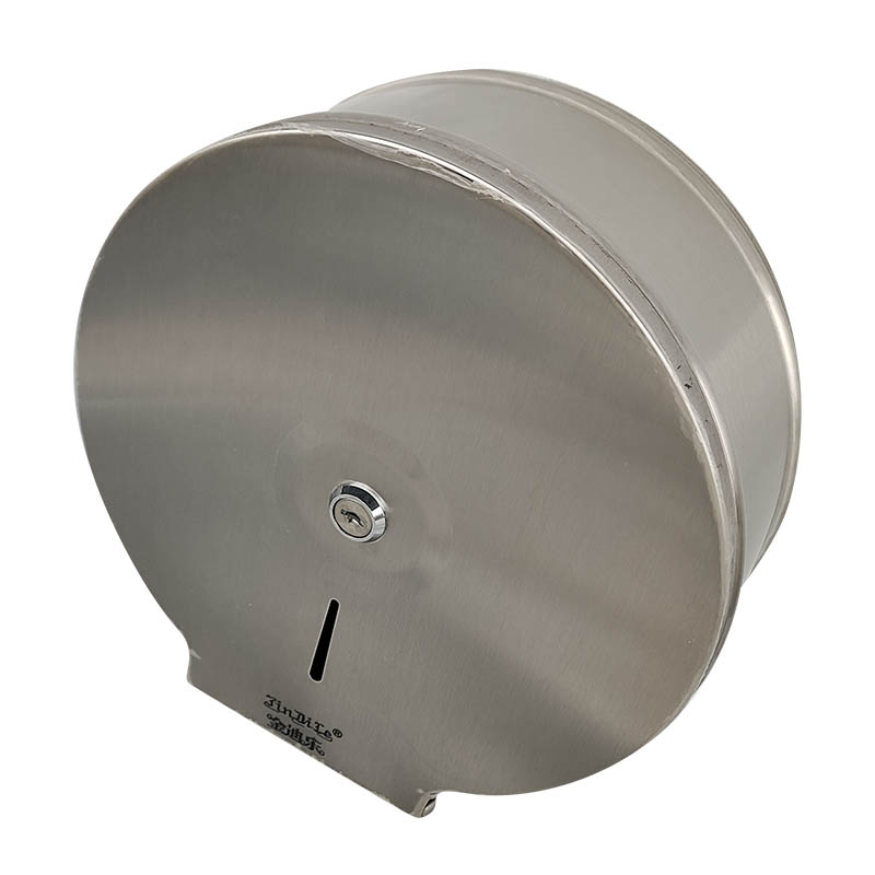 金迪乐不锈钢卷纸筒壁挂纸巾盒大盘纸盒25.5*11cm/个高清大图
