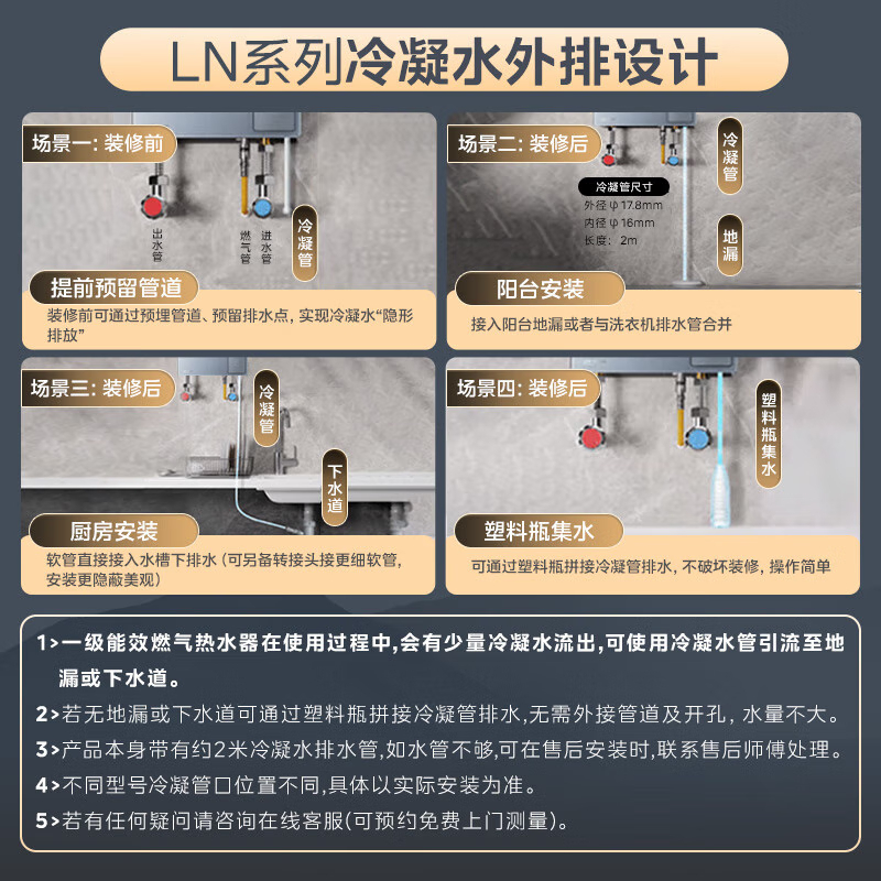 美的[16LN3S]16升燃气热水器天然气[零冷水超一级能效]双增压恒温瀑布浴[右排烟管]高清大图