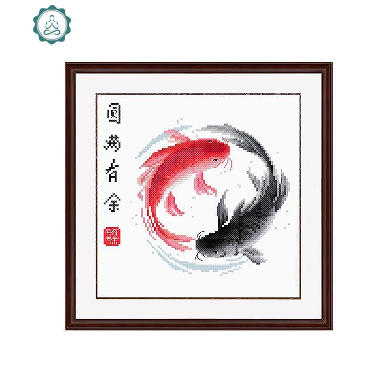 十字绣2020新款线绣年年有余鱼客厅小幅小件十字绣