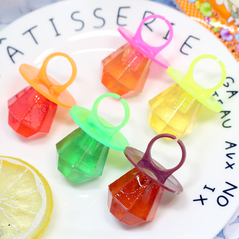 儿童糖果钻石糖创意钻石戒指糖砖石奶嘴糖80后怀旧糖果 10包随机混合