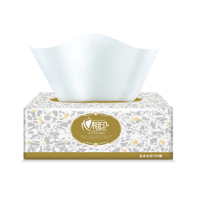 心相印商用恒金盒装抽纸2层200抽纸面巾整箱36盒D200(箱装)高清大图