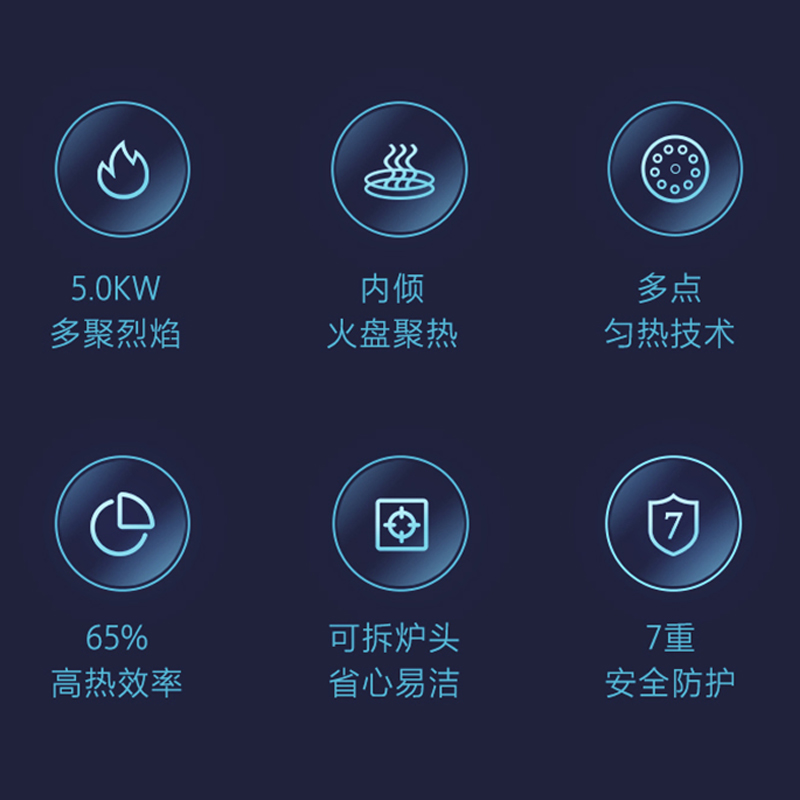 万家乐 钢化玻璃直喷火高效烈火燃气灶煤气灶灶台嵌两用灶具5.0kw烈火一级能效嵌入式 天然气JZT-KV551B高清大图