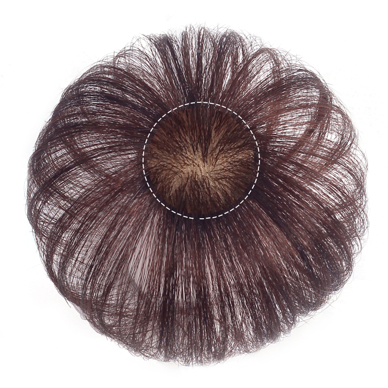 头顶补发片女轻薄头顶头发稀少遮白发假发片洛滑真发补发顶一片式无痕