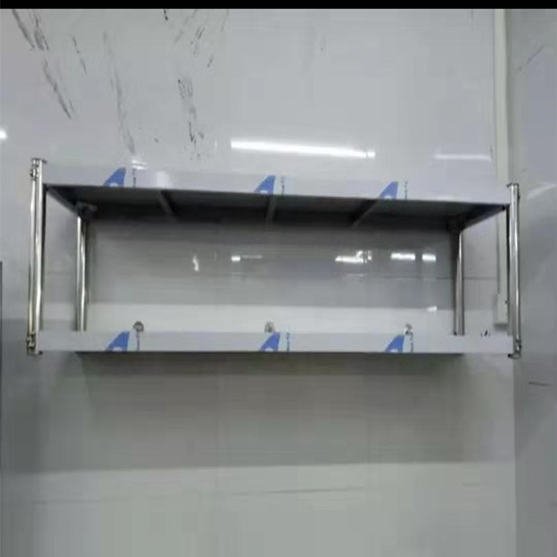 不锈钢厨房置物架两层壁挂式储物架墙壁挂架收纳架2层挂墙置物架收纳层架 三维工匠高清大图