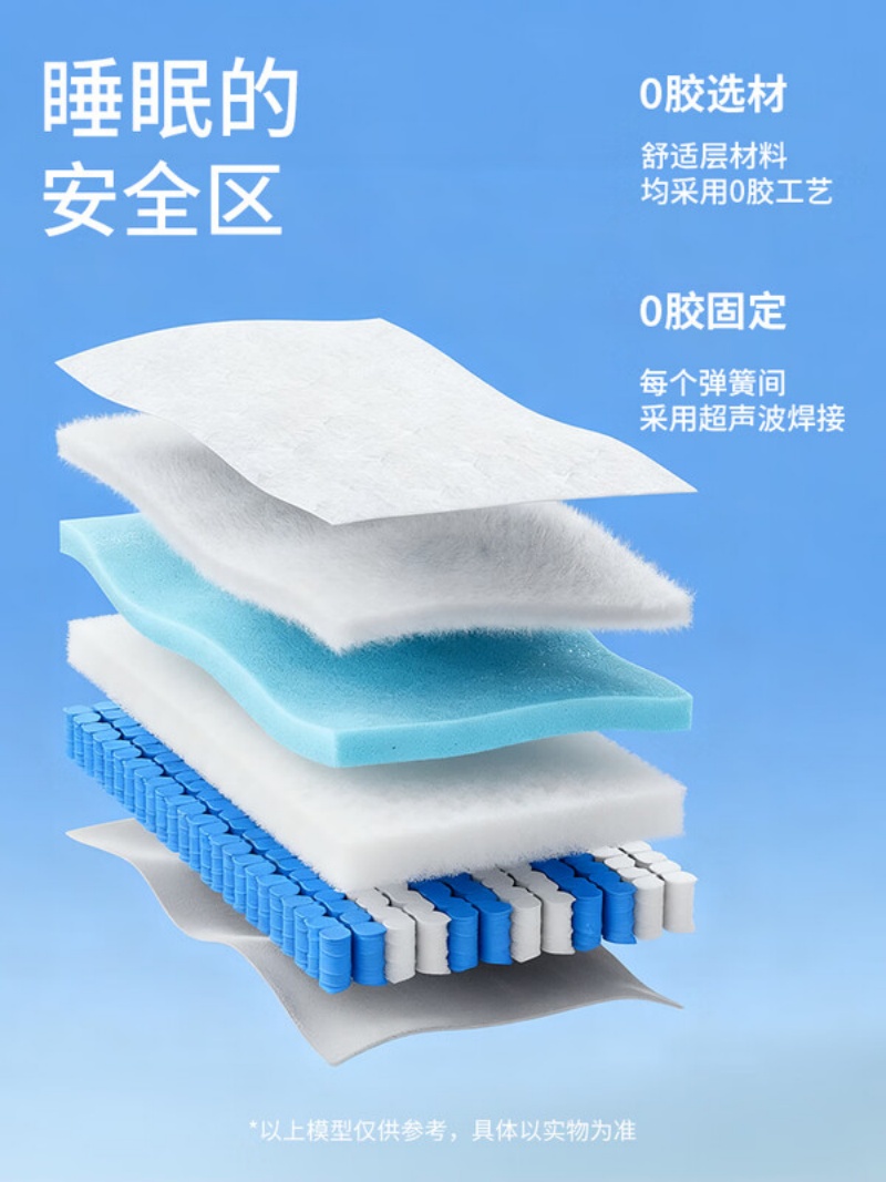 喜临门 - 漾pura舒脊透气家用席梦思独袋弹簧0胶床垫 睡感可调软硬适中整垫厚约26cm高清大图