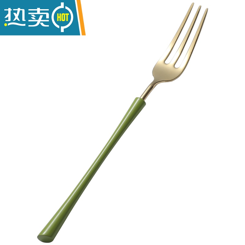 敬平小蛮腰水果叉! 304不锈钢点心叉 拍照好看 聚餐吃蛋糕的叉子 香槟金咖啡勺牙签高清大图