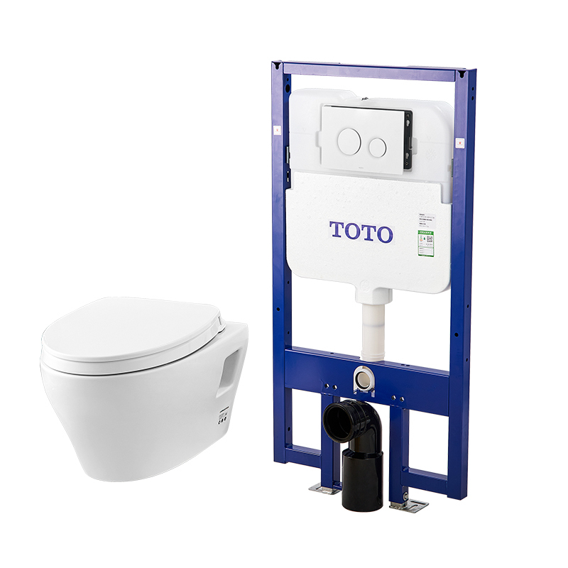 toto卫浴壁挂马桶挂墙悬挂入墙坐便器暗装隐藏墙排cw572(04-c)搭配