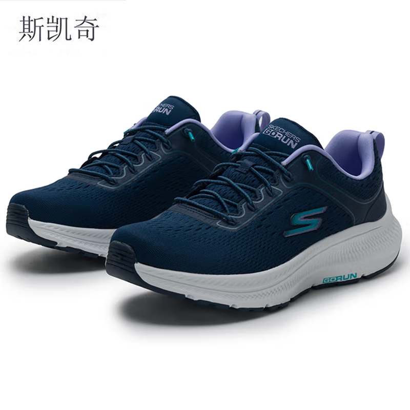 斯凯奇 女轻便休闲跑步鞋 128638/NVLV-6.5 双高清大图