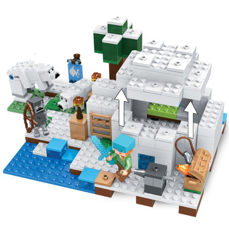 新款正品雪地我的世界系列21142极地圆顶冰屋玩具