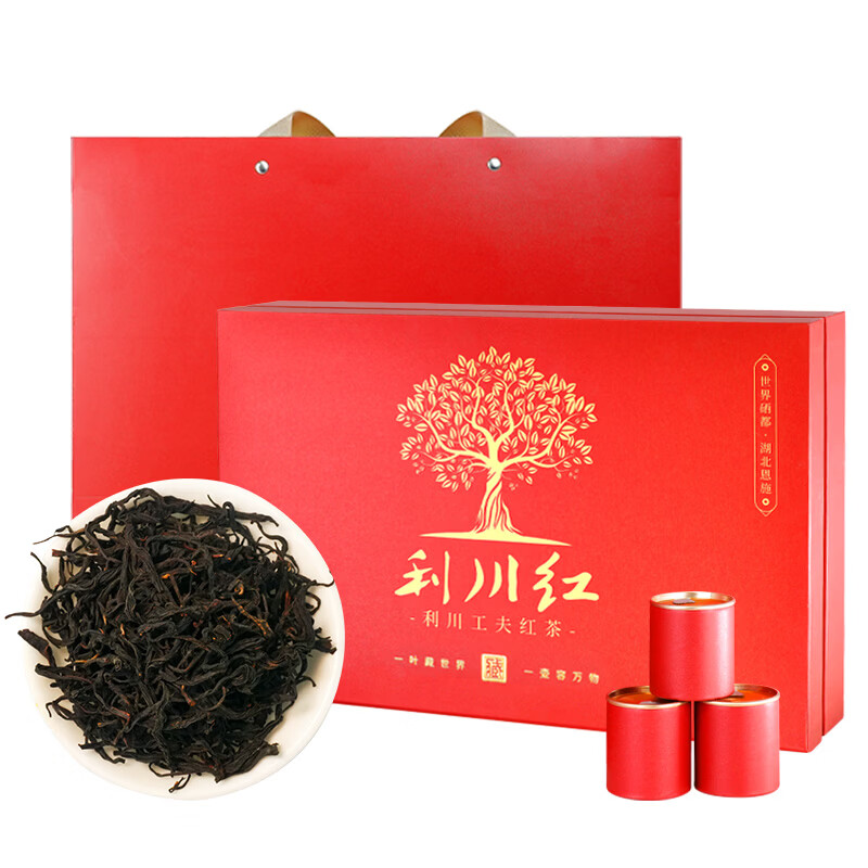 茶馬世家 特级利川红吉庆红小罐茶礼盒180g(15g*12罐)(单位:盒)高清大图