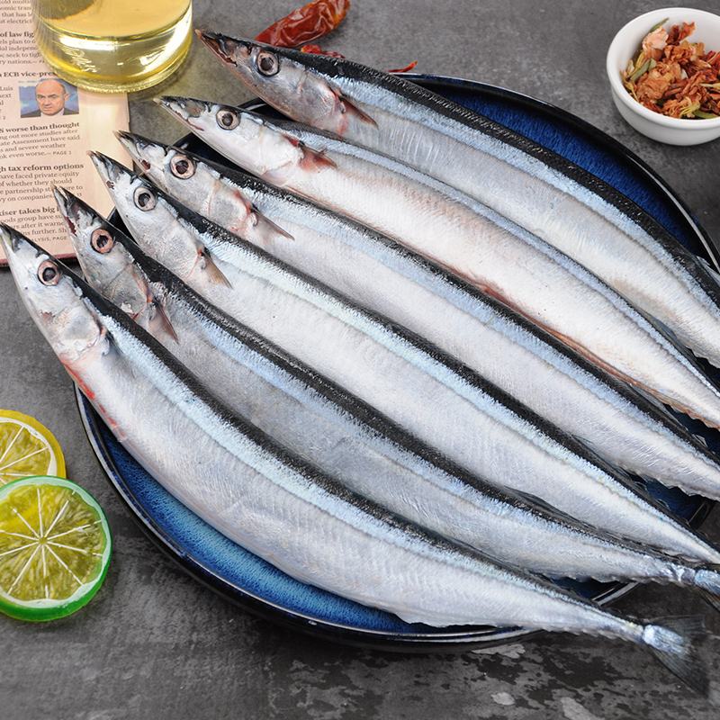 纯色本味 冷冻俄罗斯精品秋刀鱼 烧烤食材 500g/袋 (4-5条) 海鲜水产