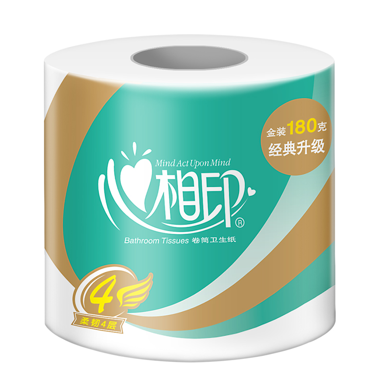 心相印心柔系列卷纸3层/4层180克27卷整箱装(高克重)卷筒卫生纸厕纸餐巾纸有芯卷纸家用实惠(新老包装随机发货)高清大图