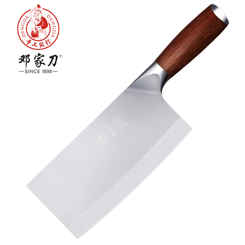 邓家刀9铬三合钢切片刀QD-4988夹层锻打 手工开刃 持久锋利 9CR18MOV钢材