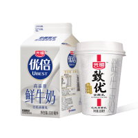 光明优倍致优鲜奶机巴氏新鲜牛奶网红整箱盒装搭配如实酸奶 发顺丰200毫升优倍8盒