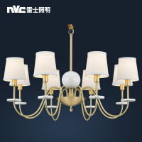 雷士照明NVC 美式全铜吊灯欧式客厅简约现代餐厅灯茶室乡村复古大厅灯具