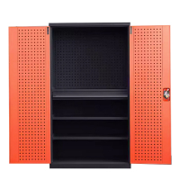 鑫升顺重型工具柜加厚物件工具储物柜工厂铁皮柜汽修厂零件收纳柜橘色四层一抽带挂板