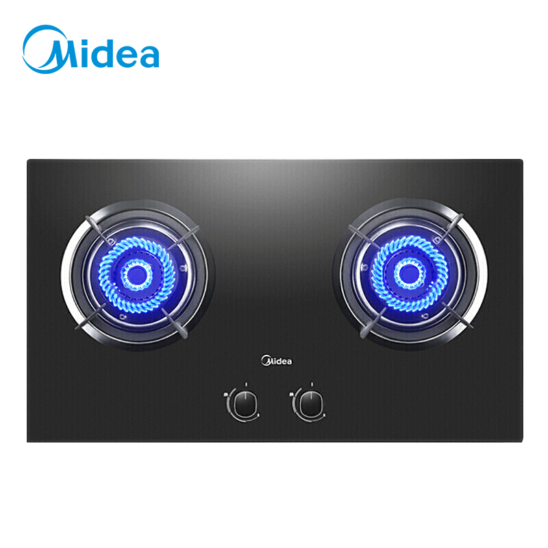美的(Midea)燃气灶JZT-Q36 烈焰系列家用嵌入式双灶天然气灶具煤气灶（天然气）
