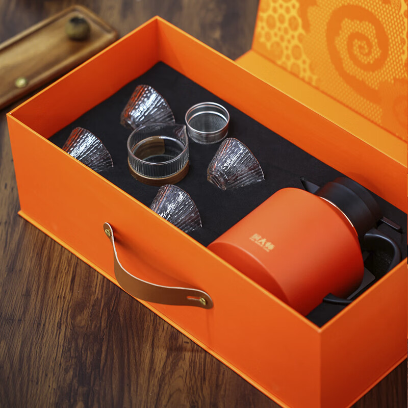 焖大师(MENDASHI) MT1700焖壶组合套装 礼盒保温套装 公道杯高硼硅玻璃陈皮黑茶普洱1700ML高清大图