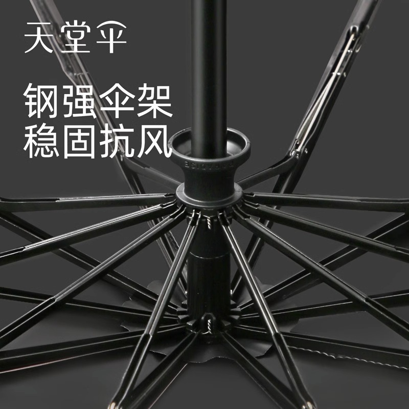 天堂伞31171E风雅三折自开收晴雨伞粉色高清大图