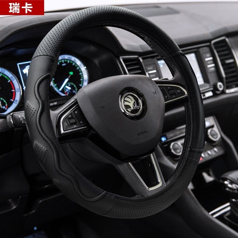 2018款斯柯达新明锐柯迪亚克速派晶锐柯米克晶锐汽车真皮方向盘套