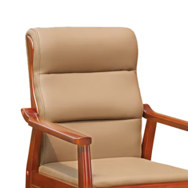 合祥源 实木会议椅真皮椅 635*530*1000mm QX-BGY49 单位:张高清大图