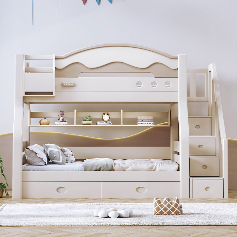 床双层床实木高低床成人床大人床成年床多功能母子床上下铺木床双人床