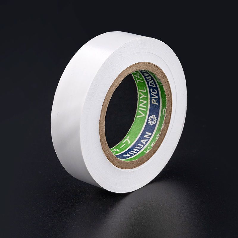电工胶布防水阻燃pvc彩色超薄耐磨超粘电线胶布绝缘 15米白色 2卷装