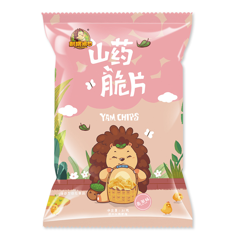 刺猬阿甘山药脆片网红脆片好吃的休闲零食山药薄片脆片番茄味31g*10包高清大图