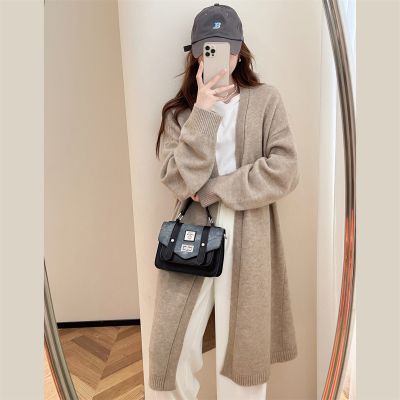 秋唐狮冬V领净色开衫外套简约百搭高级感温柔简约