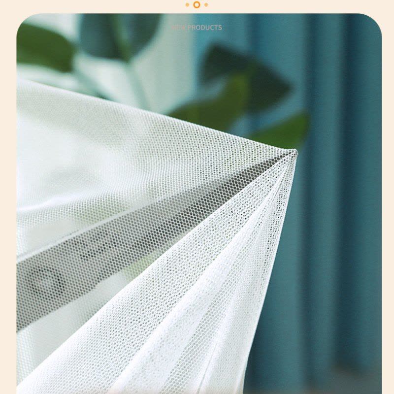 海亚森 TK-5078 遮光床帘蚊帐宽1.8米*长1.95米*高1.7米(适用1.8米宽床) 灰蓝色图片