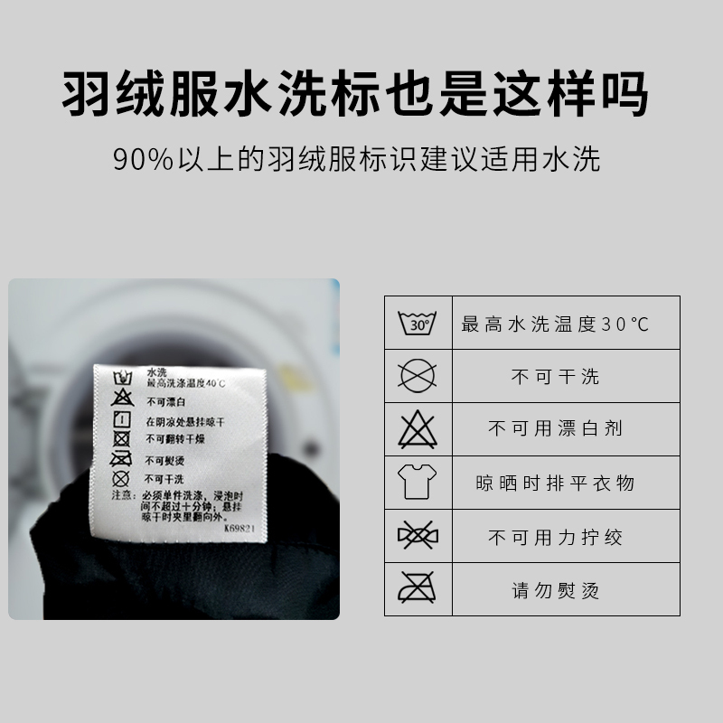 澳洲YQNY羽绒服洗衣液水洗专用机洗蓬松去污神器家用棉服清洗涤剂580ml