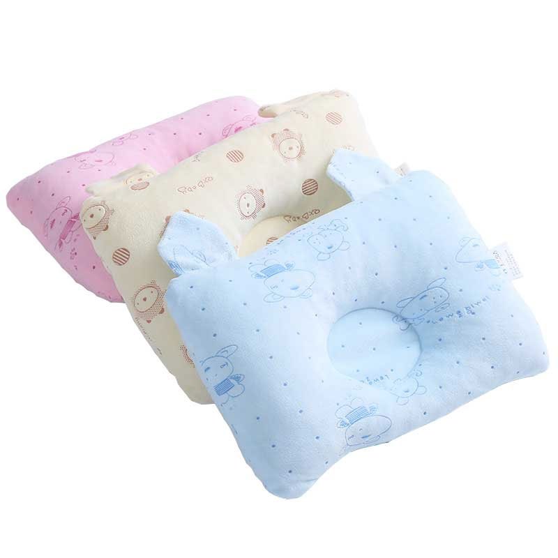 婴儿枕头01岁儿童定型枕新生儿透气矫正偏头卡通宝宝枕头可爱萌趣儿童